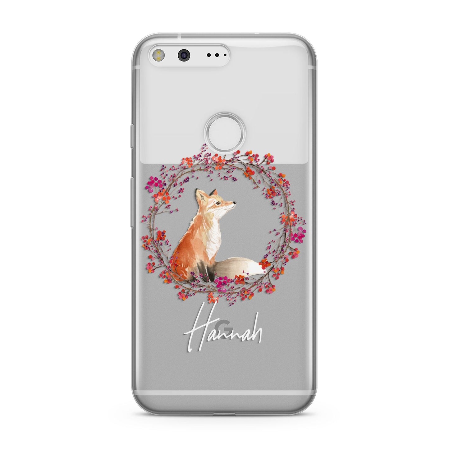 Personalised Fox Christmas Wreath Google Pixel Case
