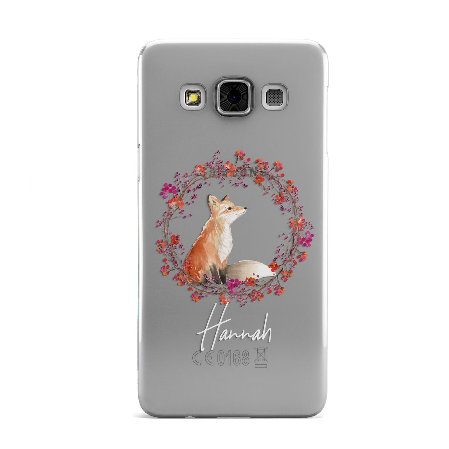 Personalised Fox Christmas Wreath Samsung Galaxy A3 Case