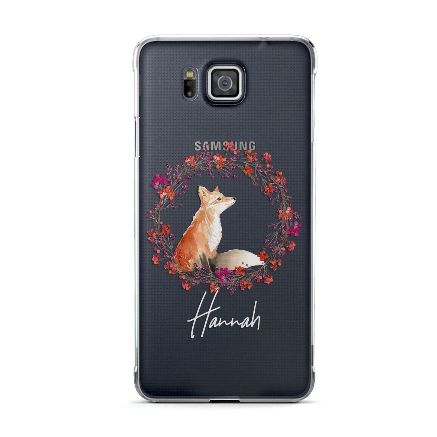 Personalised Fox Christmas Wreath Samsung Galaxy Alpha Case