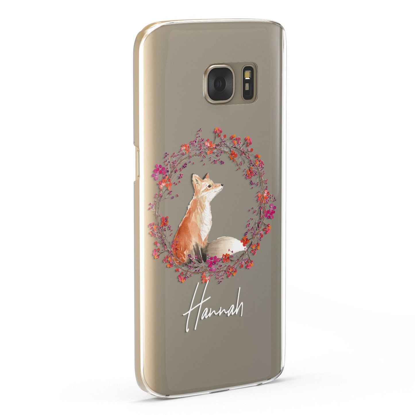 Personalised Fox Christmas Wreath Samsung Galaxy Case Fourty Five Degrees