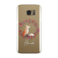 Personalised Fox Christmas Wreath Samsung Galaxy Case