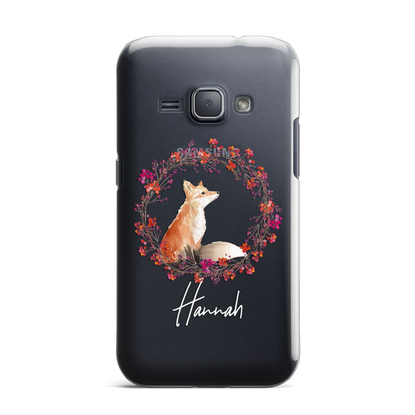 Personalised Fox Christmas Wreath Samsung Galaxy J1 2016 Case