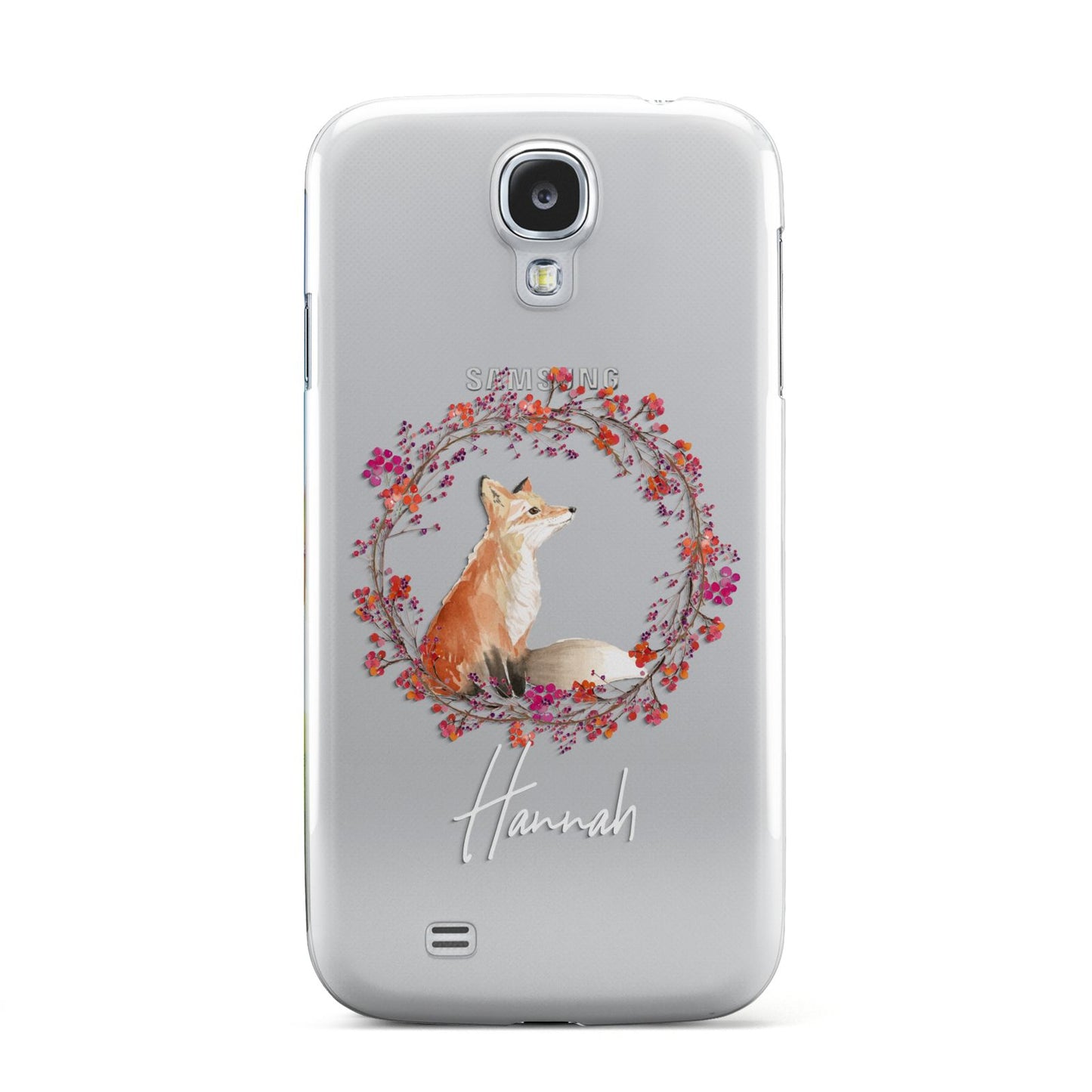 Personalised Fox Christmas Wreath Samsung Galaxy S4 Case