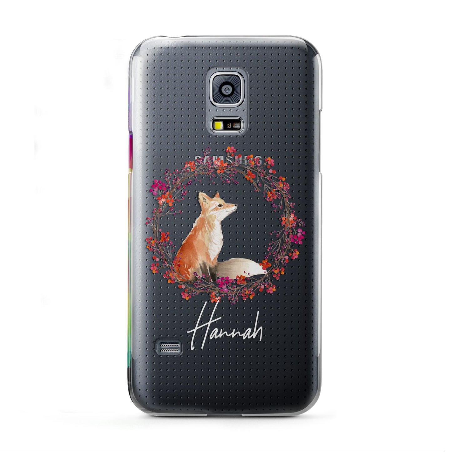 Personalised Fox Christmas Wreath Samsung Galaxy S5 Mini Case