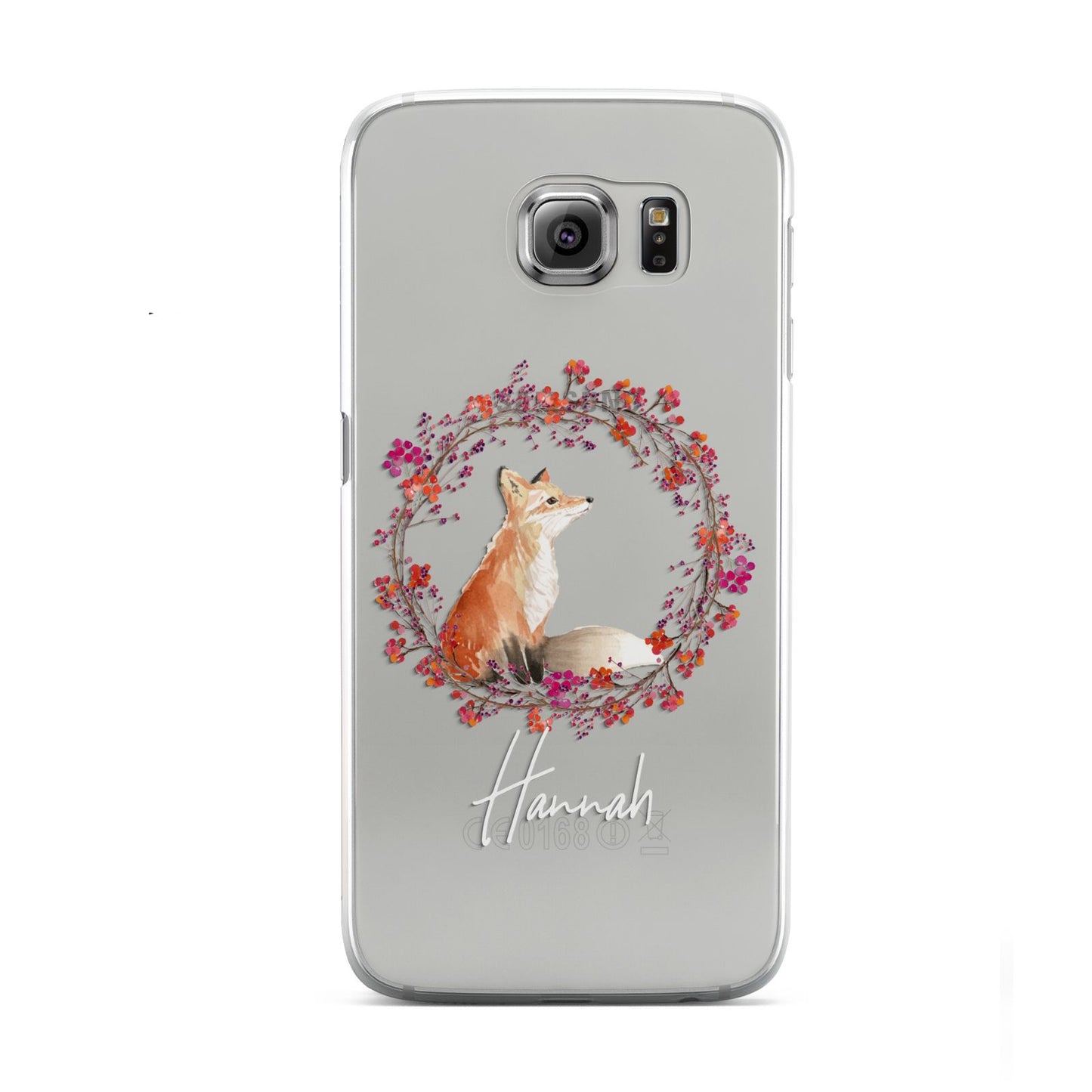 Personalised Fox Christmas Wreath Samsung Galaxy S6 Case