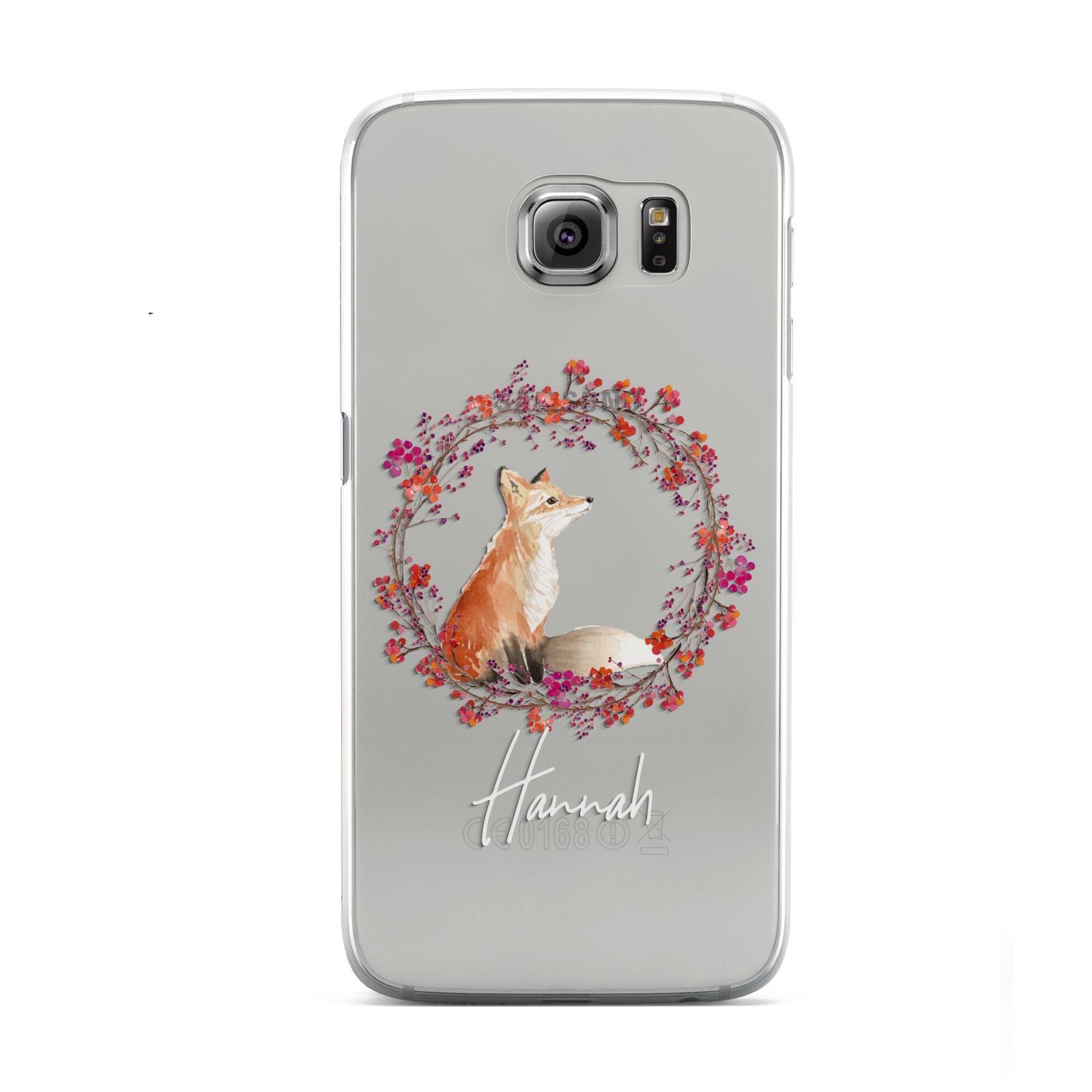 Personalised Fox Christmas Wreath Samsung Galaxy S6 Case