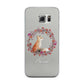 Personalised Fox Christmas Wreath Samsung Galaxy S6 Edge Case
