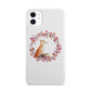 Personalised Fox Christmas Wreath iPhone 11 3D Snap Case