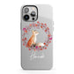 Personalised Fox Christmas Wreath iPhone 13 Pro Max Full Wrap 3D Tough Case