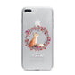 Personalised Fox Christmas Wreath iPhone 7 Plus Bumper Case on Silver iPhone