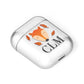 Personalised Fox Initials AirPods Case Laid Flat