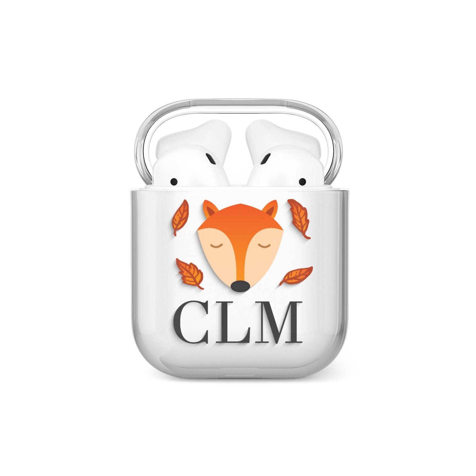 Personalised Fox Initials AirPods Case