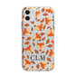 Personalised Fox Initials Apple iPhone 11 in White with Bumper Case