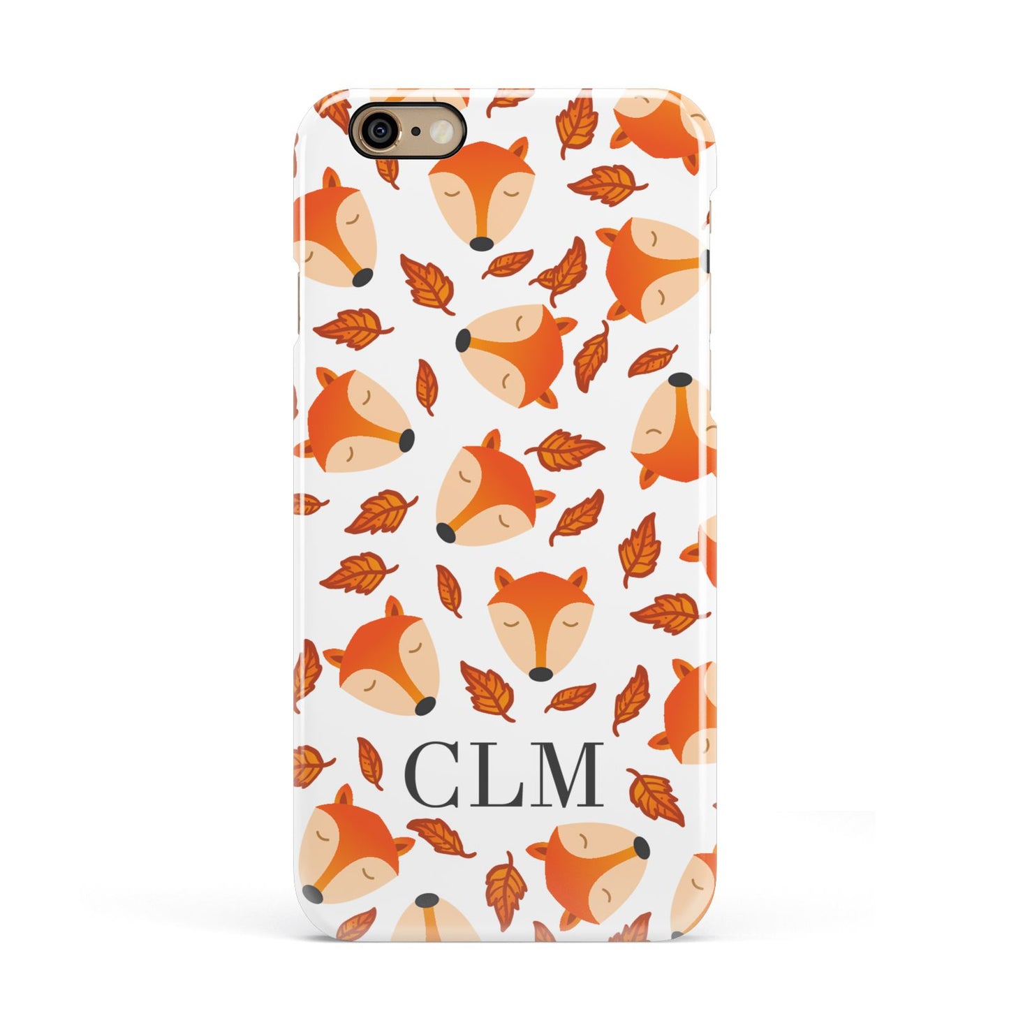 Personalised Fox Initials Apple iPhone 6 3D Snap Case