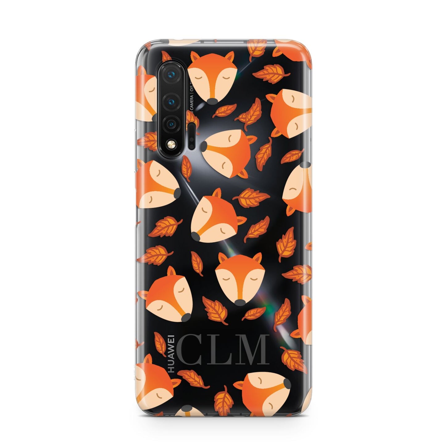 Personalised Fox Initials Huawei Nova 6 Phone Case