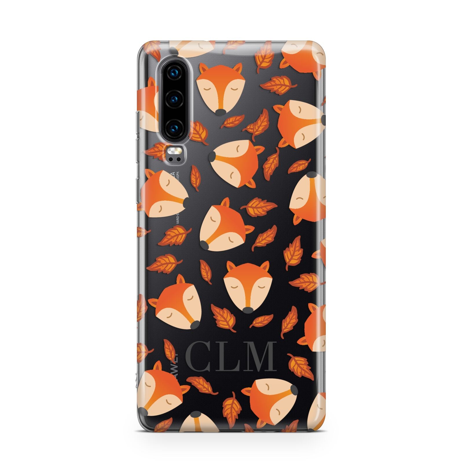 Personalised Fox Initials Huawei P30 Phone Case