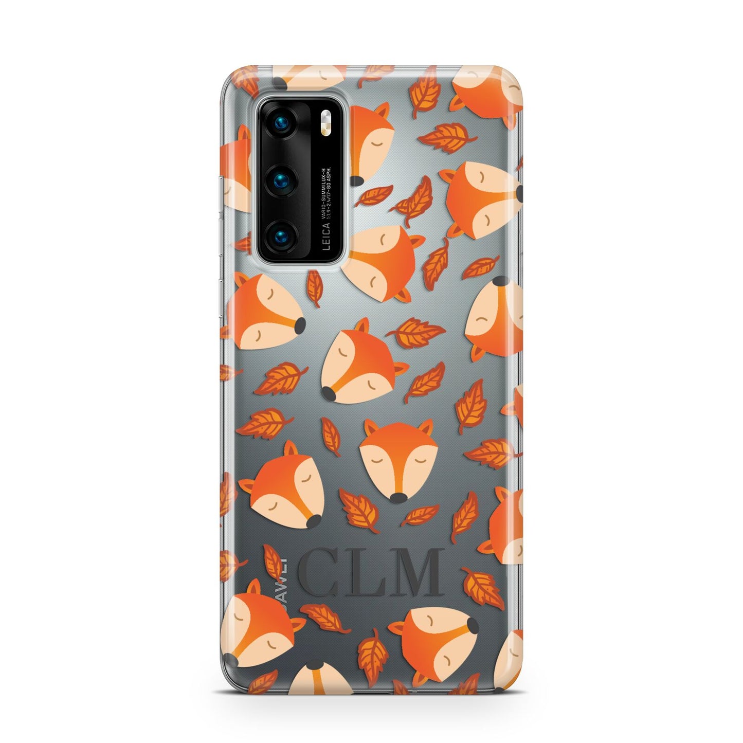 Personalised Fox Initials Huawei P40 Phone Case