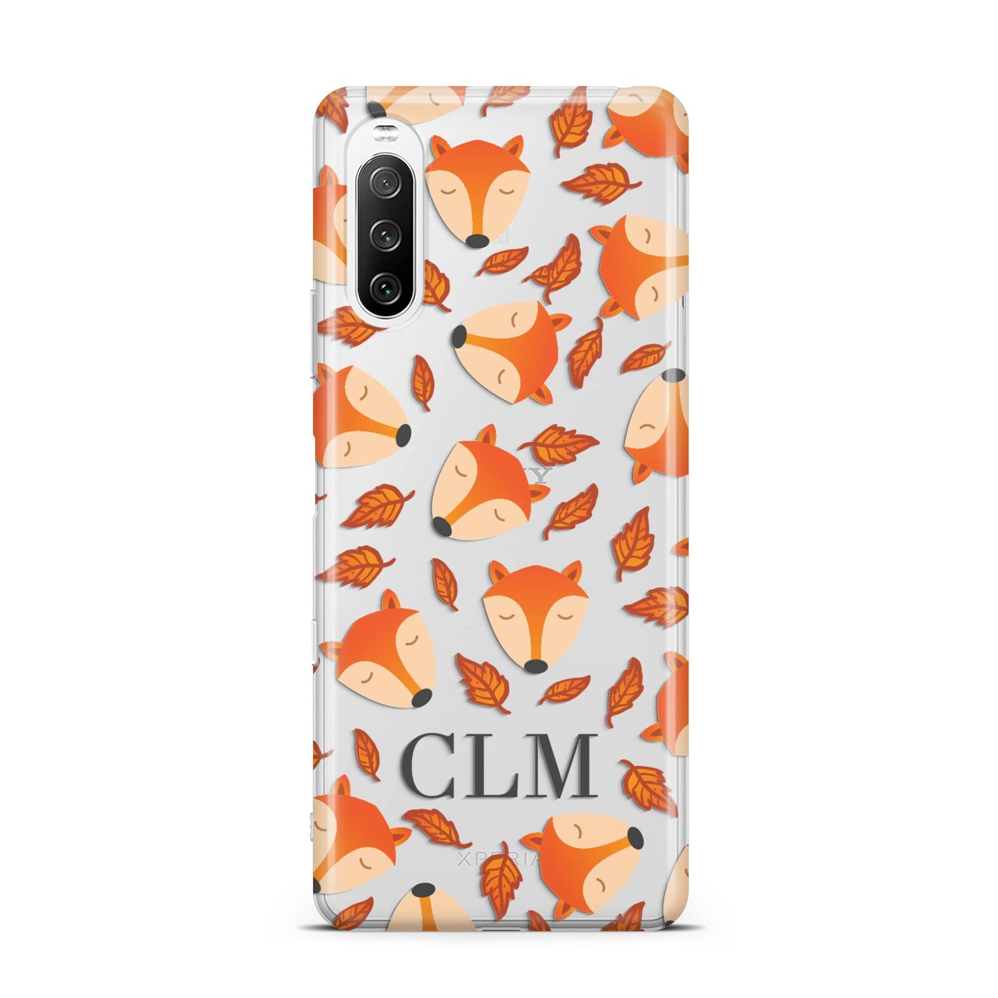 Personalised Fox Initials Sony Xperia 10 III Case