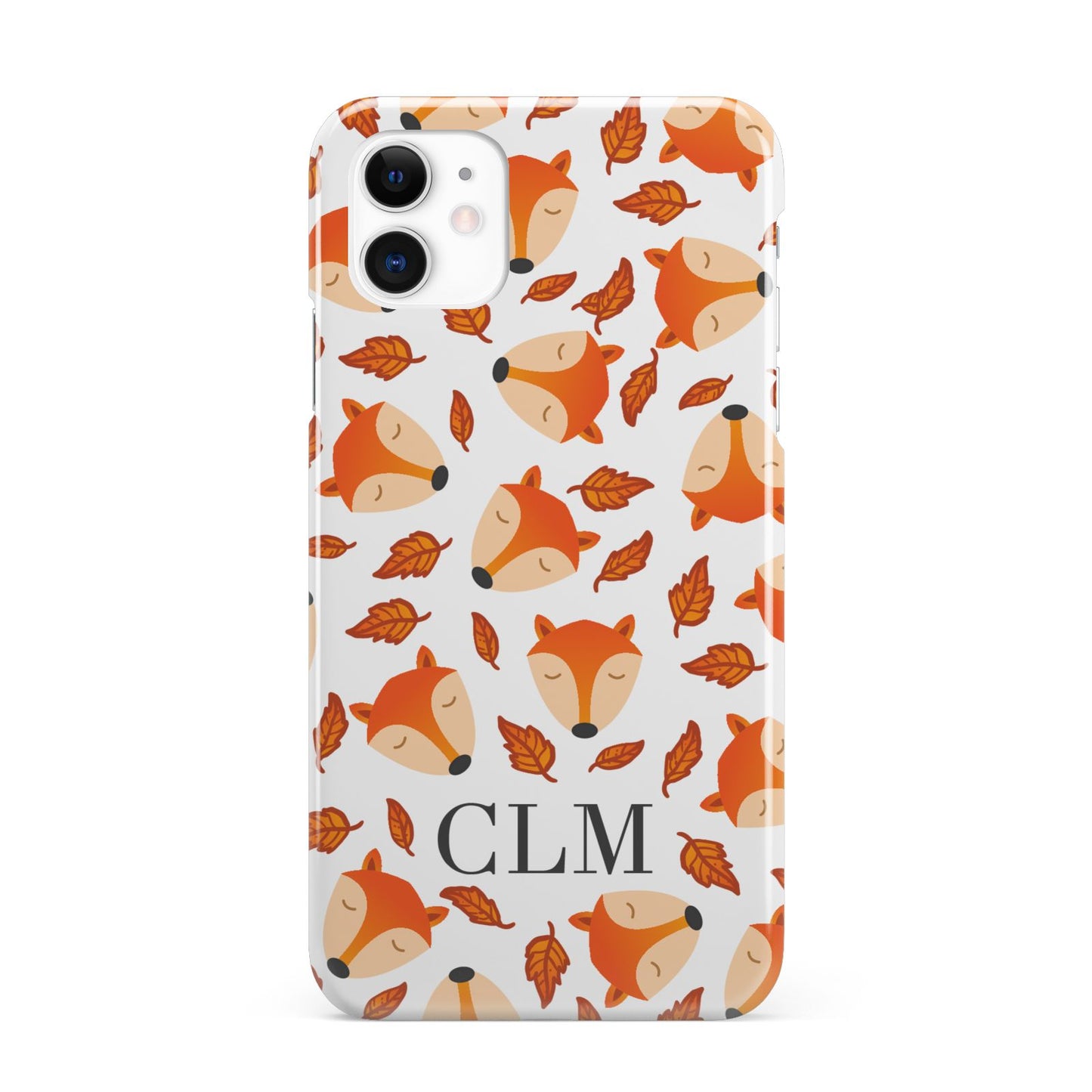 Personalised Fox Initials iPhone 11 3D Snap Case