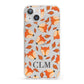 Personalised Fox Initials iPhone 13 Clear Bumper Case