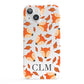 Personalised Fox Initials iPhone 13 Full Wrap 3D Snap Case