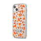 Personalised Fox Initials iPhone 14 Plus Clear Tough Case Starlight Angled Image