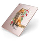 Personalised Fox Name Apple iPad Case on Rose Gold iPad Side View