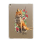Personalised Fox Name Apple iPad Gold Case