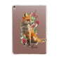 Personalised Fox Name Apple iPad Rose Gold Case