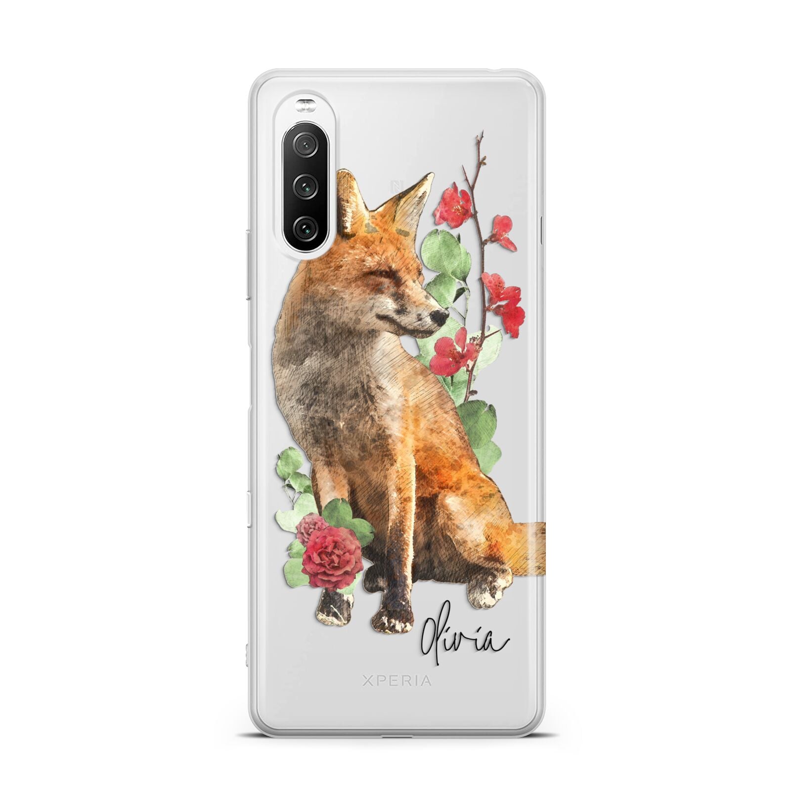 Personalised Fox Name Sony Xperia 10 III Case