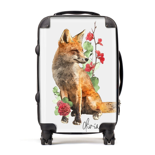 Personalised Fox Name Suitcase