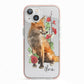 Personalised Fox Name iPhone 13 TPU Impact Case with Pink Edges