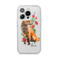 Personalised Fox Name iPhone 14 Pro Clear Tough Case Silver