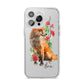 Personalised Fox Name iPhone 14 Pro Max Clear Tough Case Silver