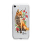 Personalised Fox Name iPhone 7 Bumper Case on Silver iPhone