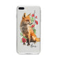 Personalised Fox Name iPhone 8 Plus Bumper Case on Silver iPhone