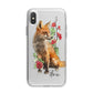 Personalised Fox Name iPhone X Bumper Case on Silver iPhone Alternative Image 1