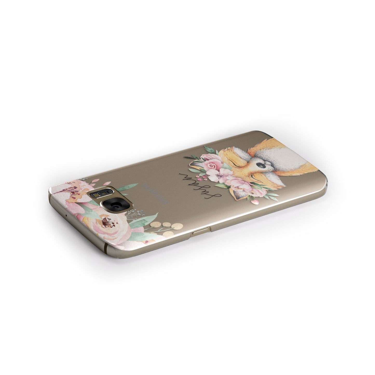 Personalised Fox Samsung Galaxy Case Side Close Up
