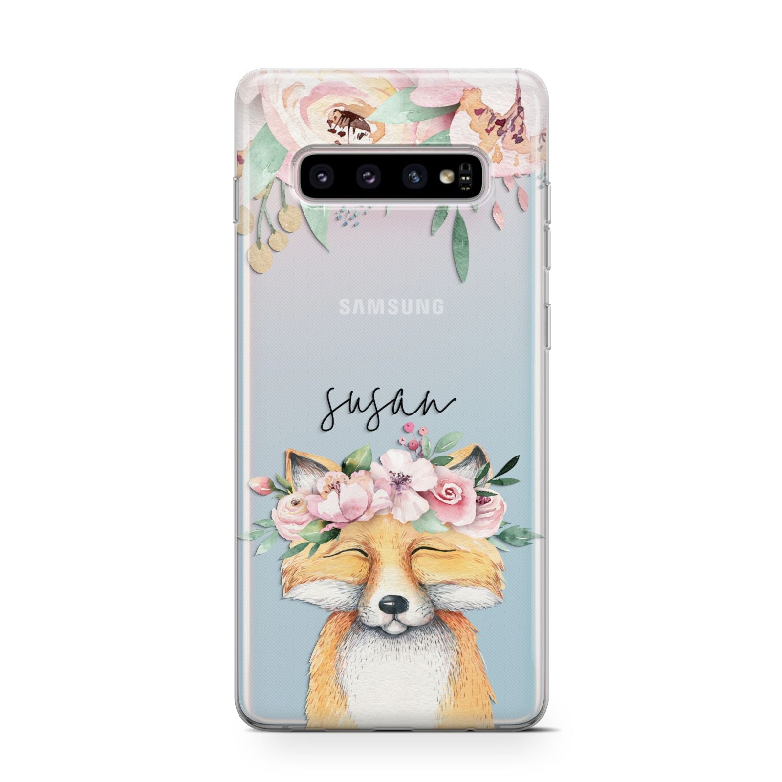 Personalised Fox Samsung Galaxy S10 Case