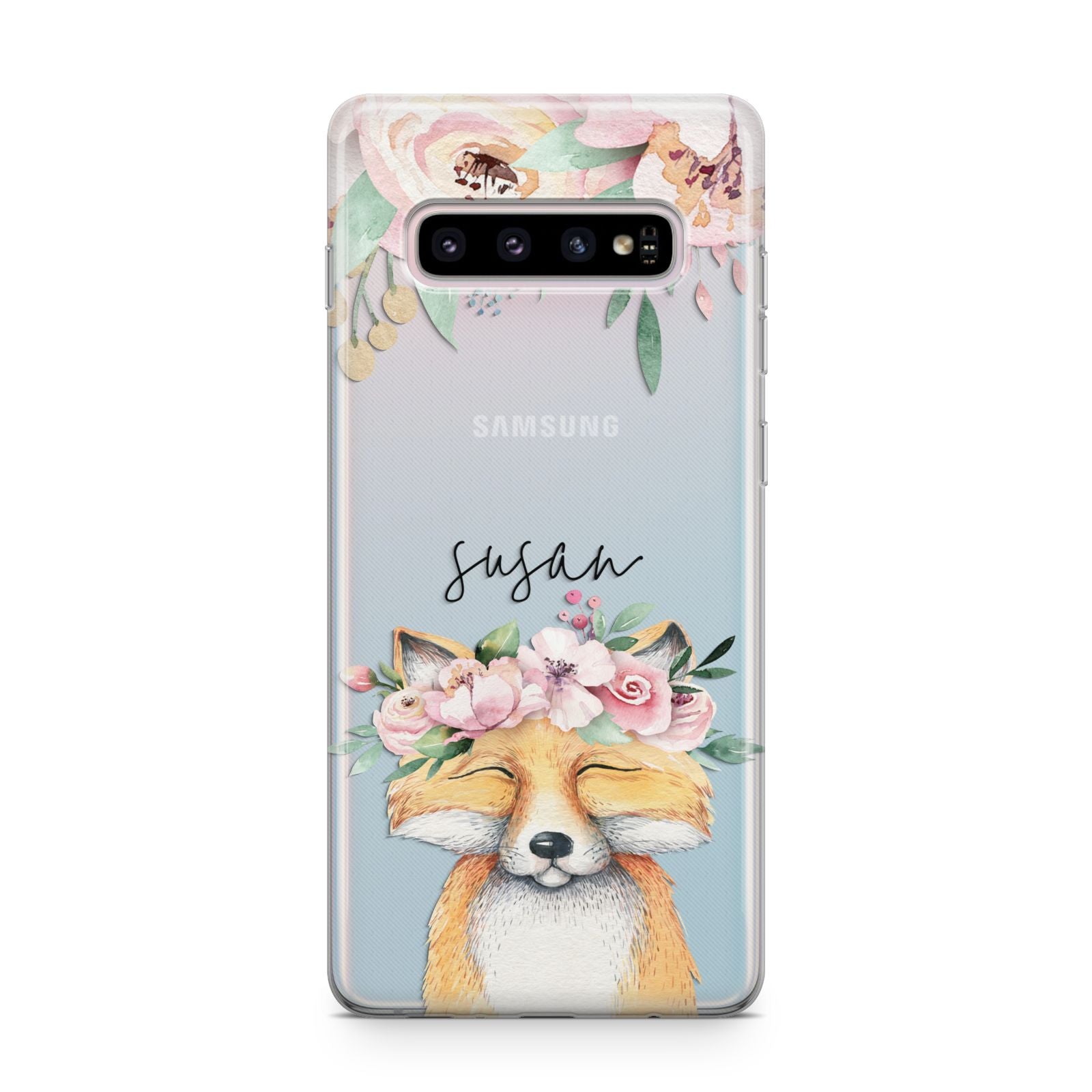 Personalised Fox Samsung Galaxy S10 Plus Case