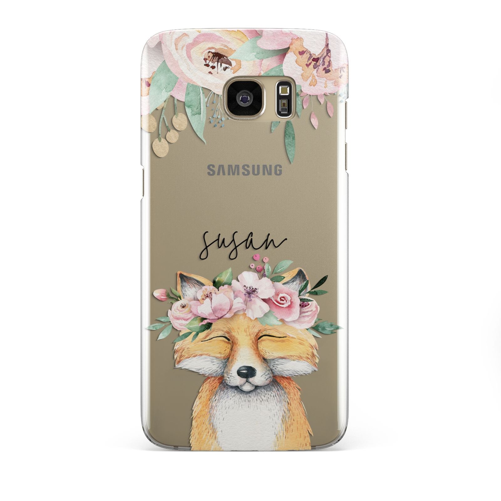 Personalised Fox Samsung Galaxy S7 Edge Case