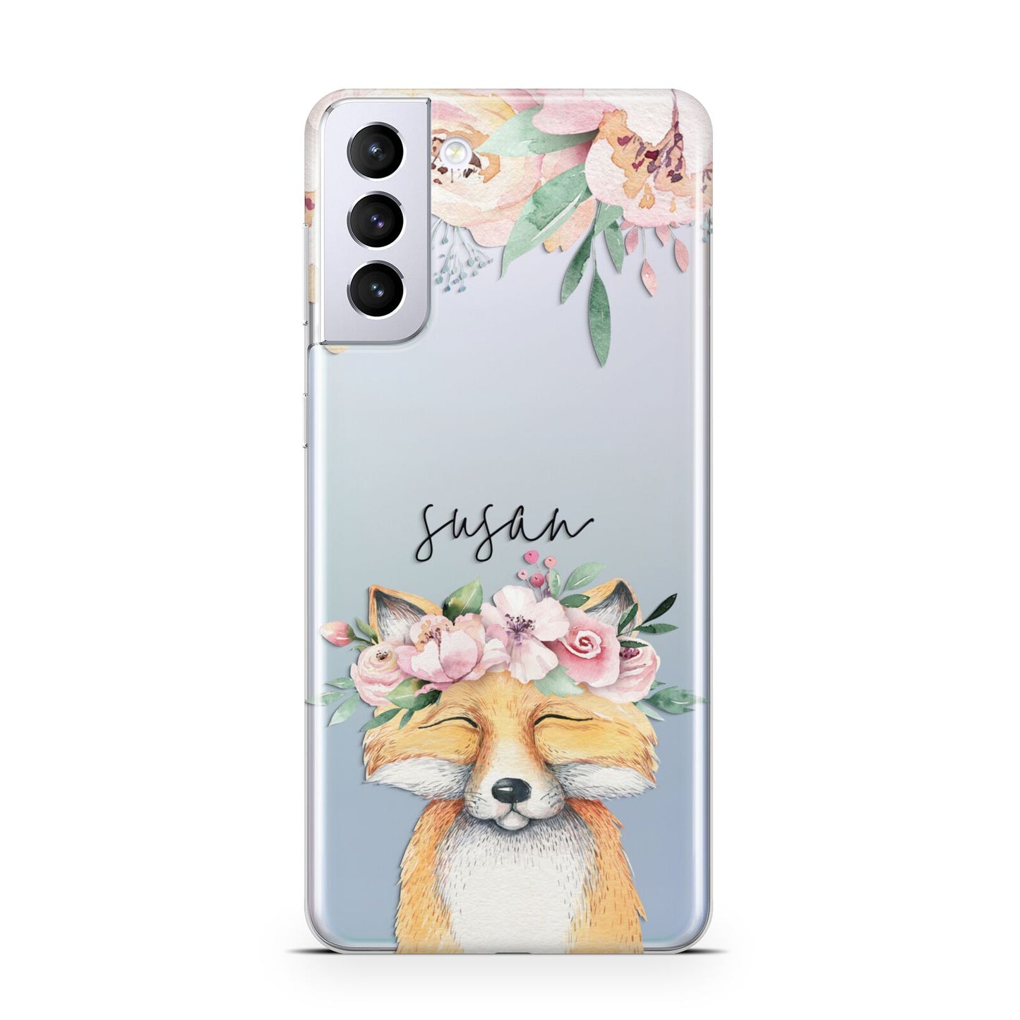 Personalised Fox Samsung S21 Plus Phone Case