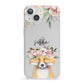 Personalised Fox iPhone 13 Clear Bumper Case