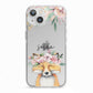Personalised Fox iPhone 13 TPU Impact Case with White Edges