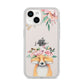 Personalised Fox iPhone 14 Clear Tough Case Starlight