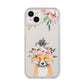 Personalised Fox iPhone 14 Plus Clear Tough Case Starlight