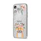 Personalised Fox iPhone 14 Pro Max Glitter Tough Case Silver Angled Image