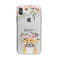 Personalised Fox iPhone X Bumper Case on Silver iPhone Alternative Image 1