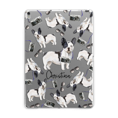Personalised French Bulldog Apple iPad Silver Case