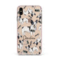 Personalised French Bulldog Apple iPhone Xs Max Impact Case Pink Edge on Gold Phone